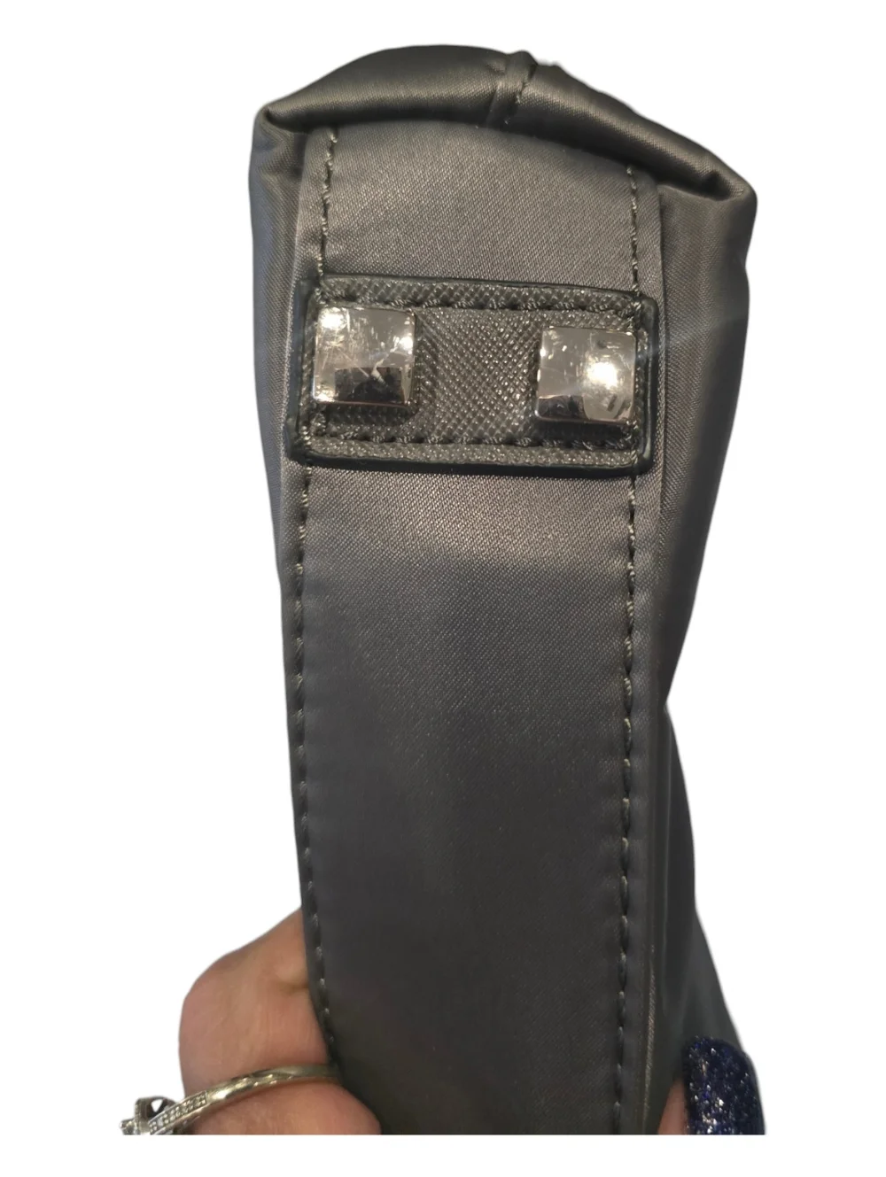 Simply Noelle Compact Gray Crossbody Bag Everyday Style Nylon Body - Picture 12 of 12